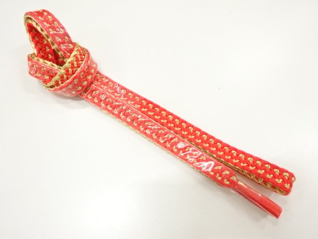 JAPANESE KIMONO / UNUSED HAND-TIED OBIJIME